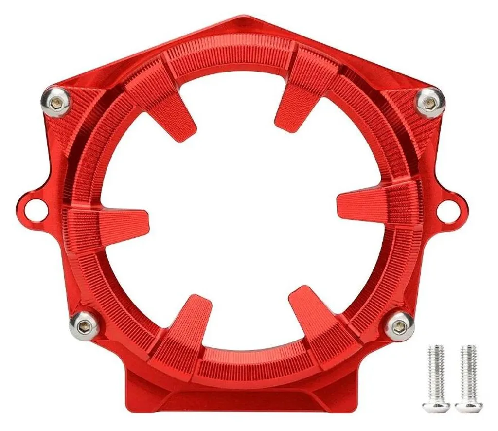 Capot moteur rouge transparent en fer avec visibilité mécanique totale
