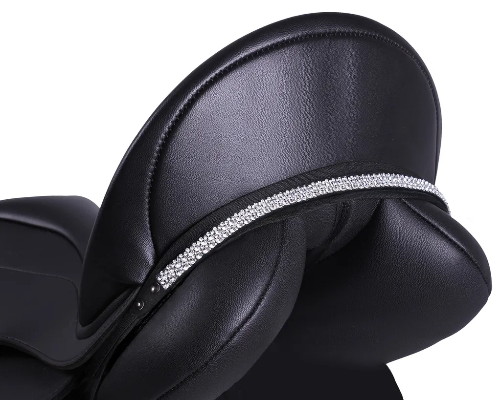 Sella Decorata Verbena Full Nero/Argento | Eleganza Equestre