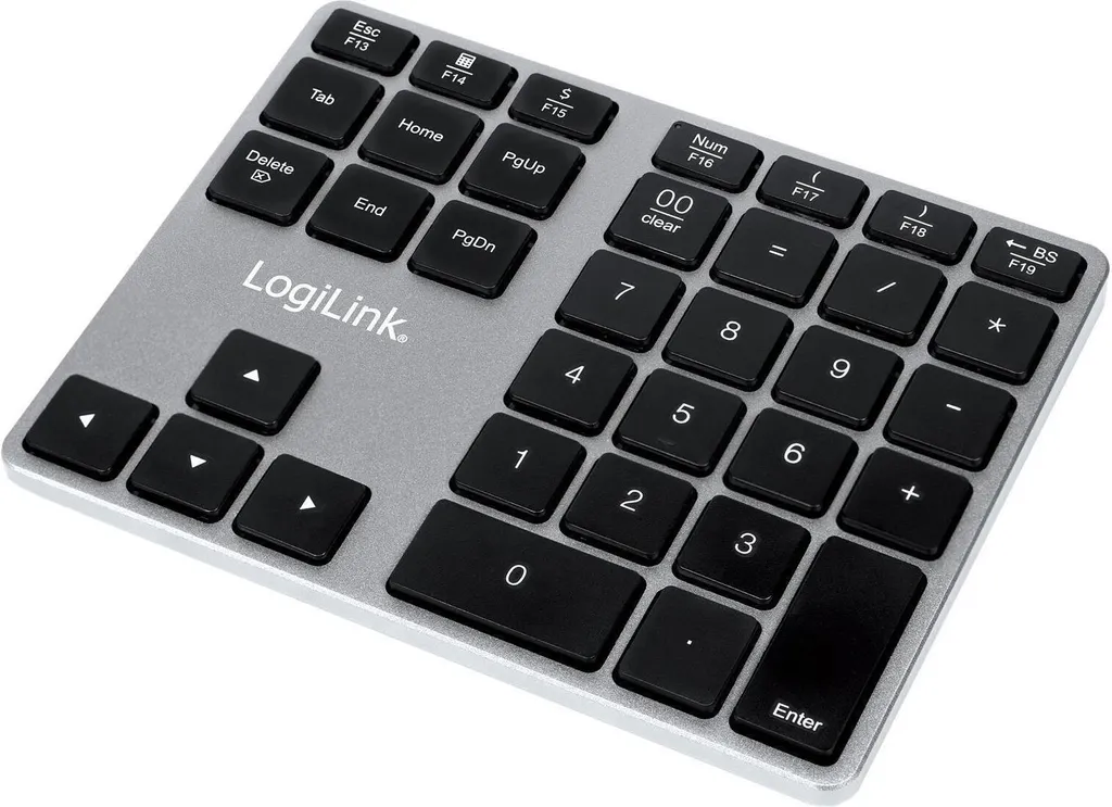 Pavé Numérique 35 Touches en Aluminium Bluetooth LogiLink ID0187 Noir