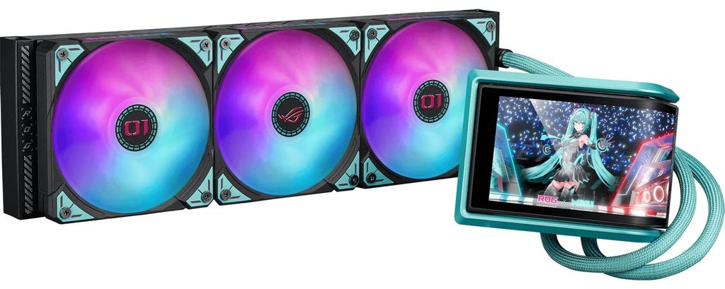 ASUS ROG RYUO IV 360 ARGB Hatsune Miku Edition, radiatore a Immagine del prodotto 