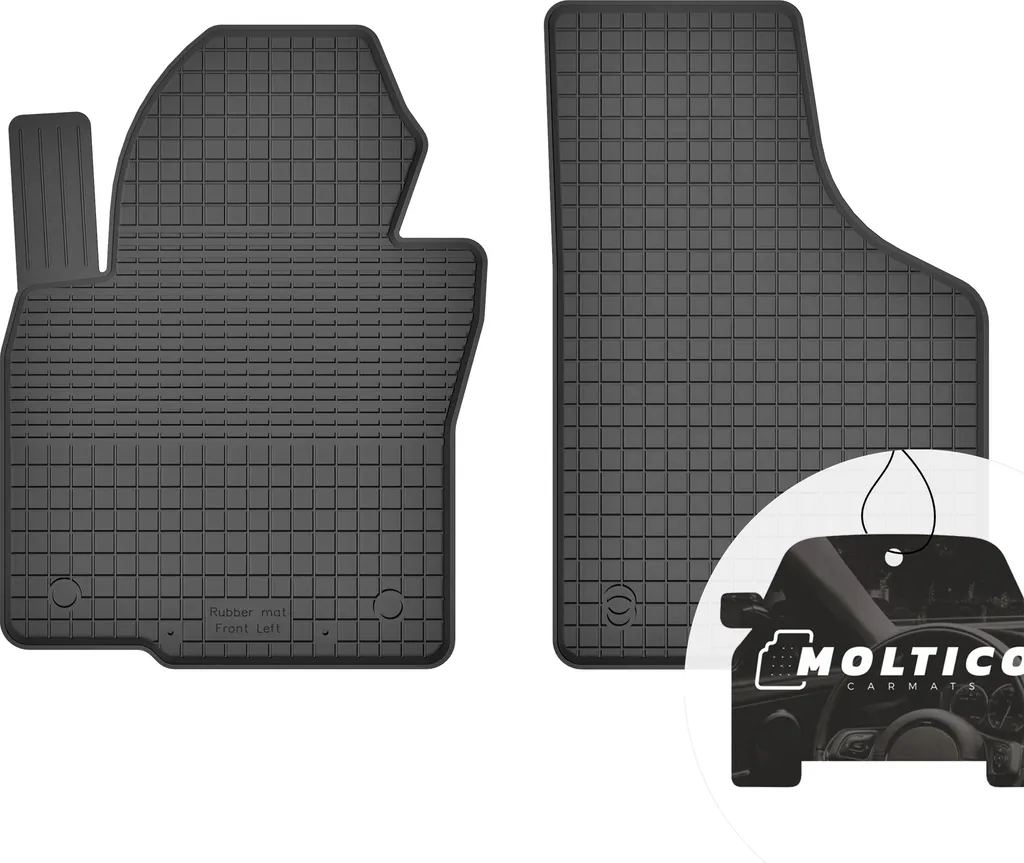 Set 2 Tappetini Anteriori in Gomma per Seat Leon II 1P (2005-2012)