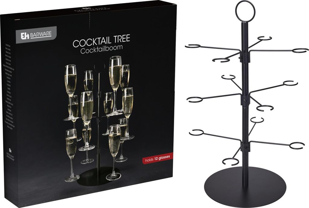 HH - Koopman Champagner Etagere Spielzeugbaum für 12 Gläser Karton