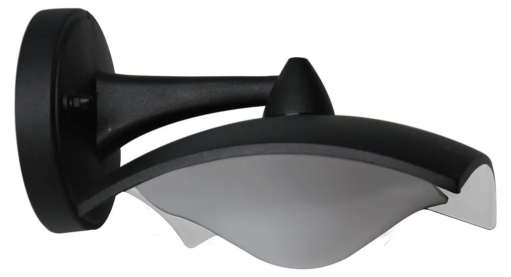 Applique murale LED Dioniso noire de type lanterne avec bras déporté 10W