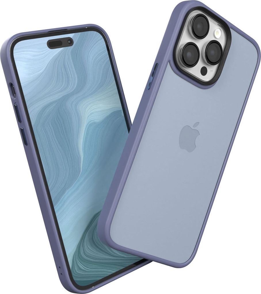 EAZY CASE - Outdoor Case kompatibel mit Apple iPhone 14 Pro Max, stoßfest, kratzfest, mit Kameraschutz, Silikonhülle in Blau