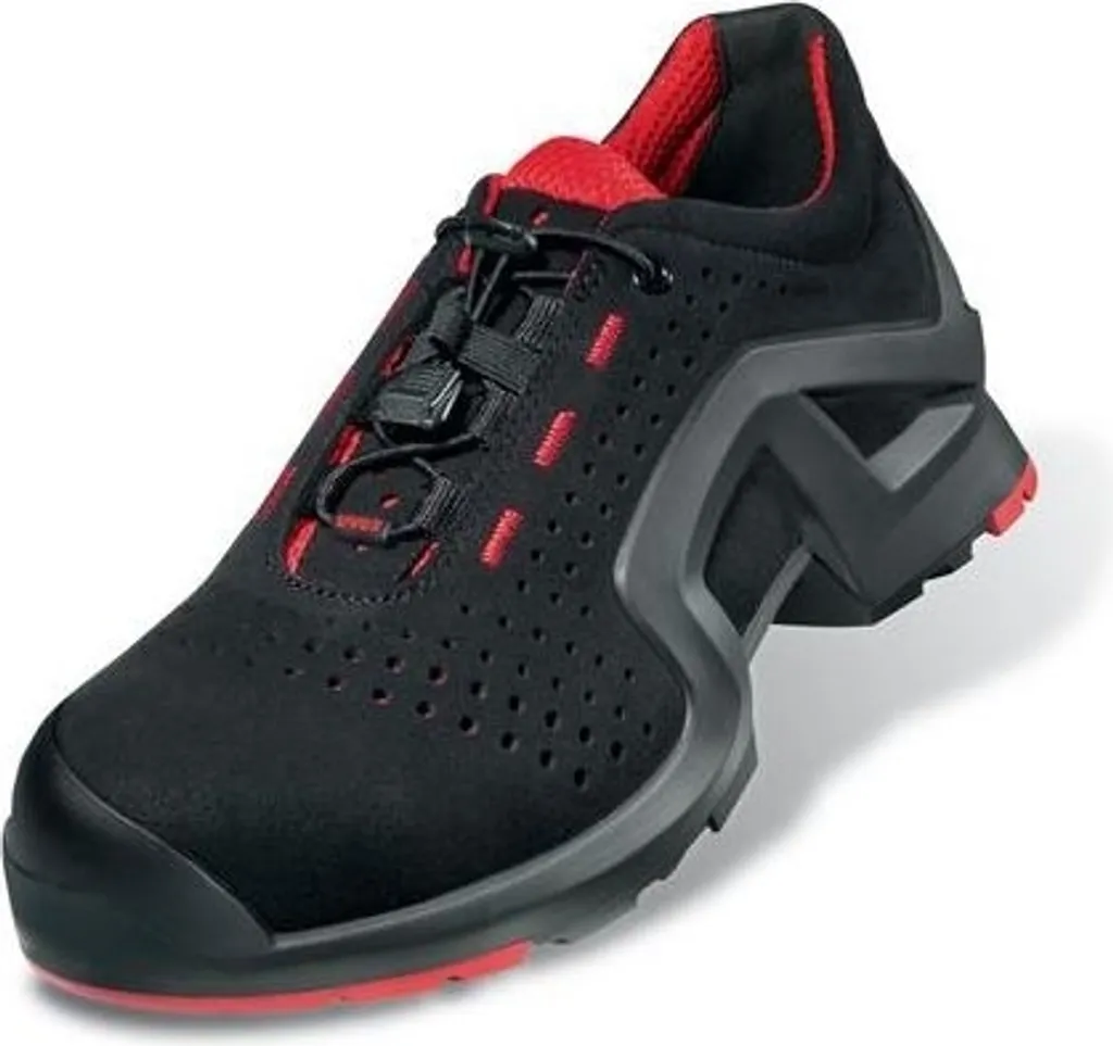 Chaussures de sécurité S1P uvex 1 support Basses en Noir Rouge Taille 42