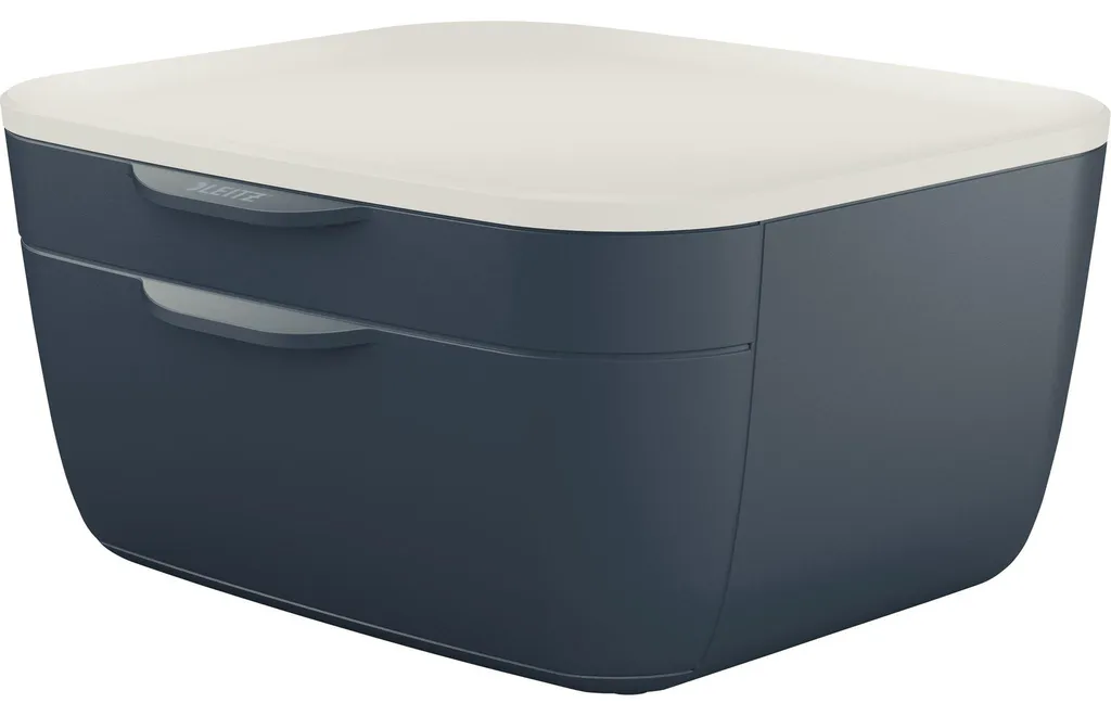 Bloc 2 Tiroirs Gris Mat Leitz Cosy : Rangement Robuste en Polystyrène