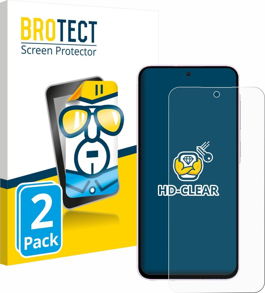 2x Für Samsung Galaxy A56 5G Schutzfolie BROTECT Displayschutz Display Schutz Folie Klar Transparent