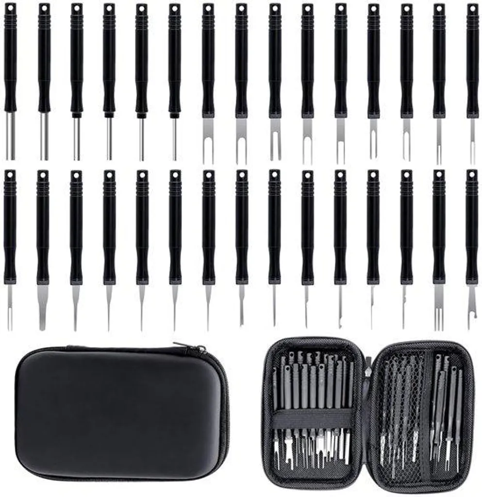 Kit démontage connecteurs 30 outils pour réparation câbles de voiture