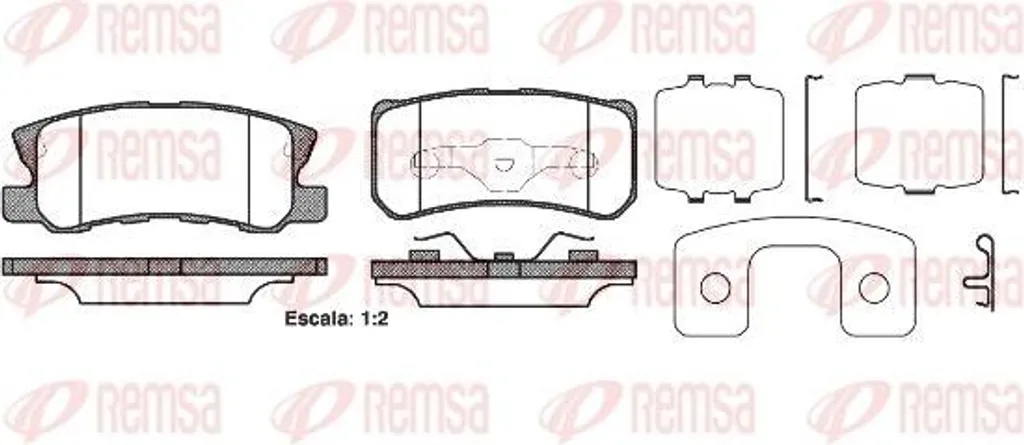 Plaquettes de frein REMSA 0803.22 haute performance pour Jeep et Chrysler