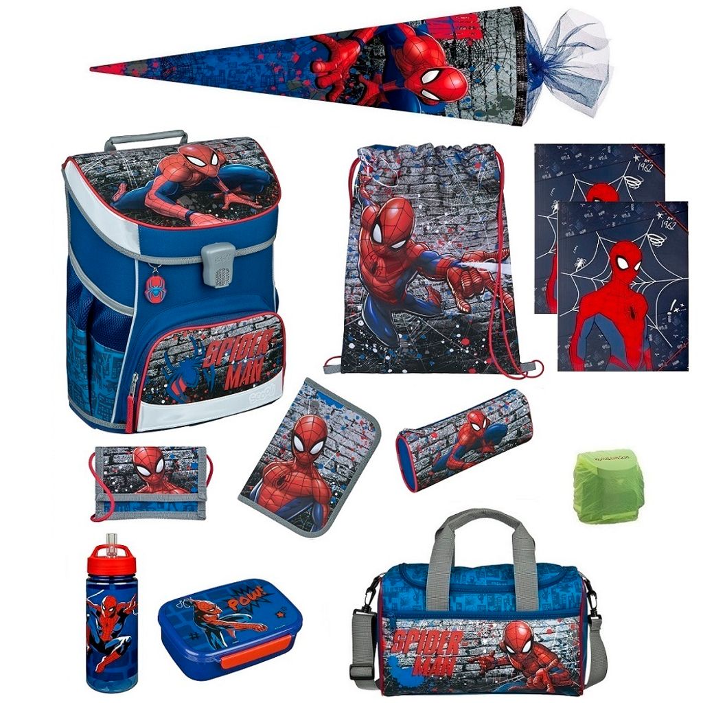 Spiderman Schulranzen Set 12tlg. Scooli Campus Fit Ranzen Produktbild