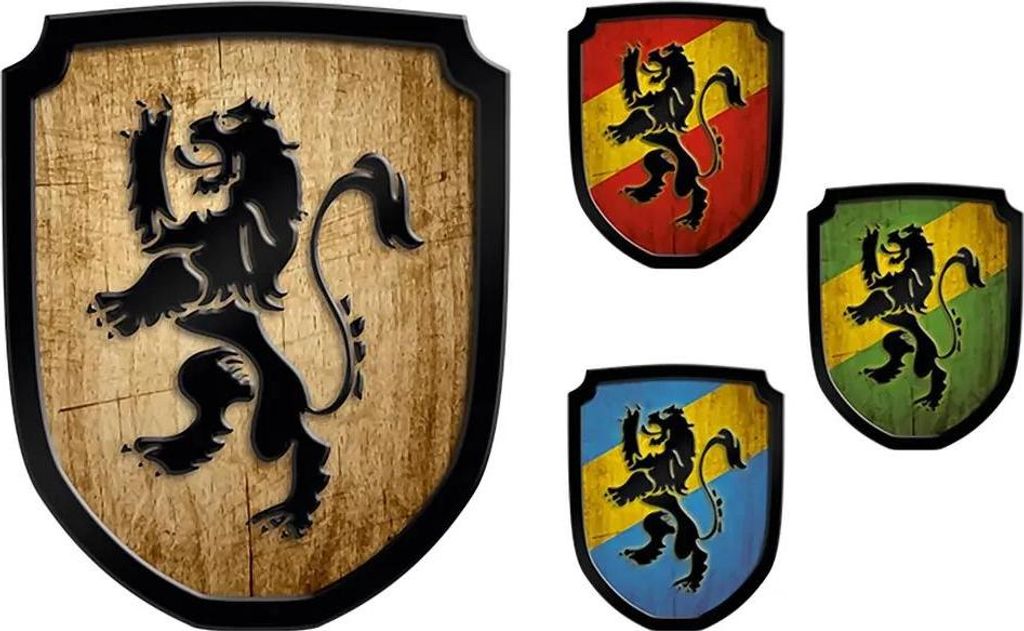 Wappenschild Löwe, rot