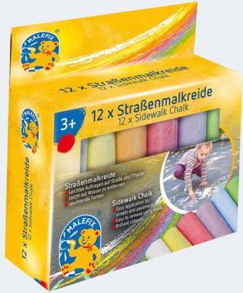 12 Malfix Straßenmalkreide 6 Farben
