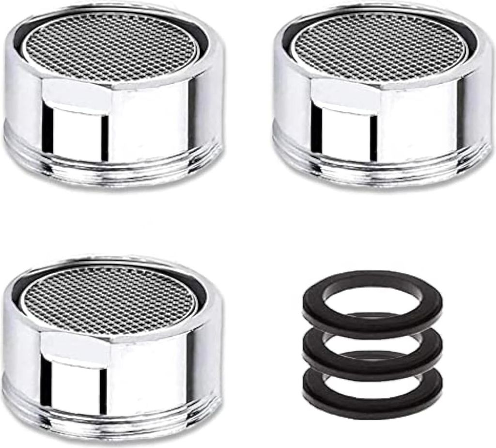3 Stück Strahlregler M28, Wasserhahn Sieb, Mischdüse mit Edelstahlfilter inkl., Wasserhahn Aufsatz Strahlregler(28mm Außengewinde) M28