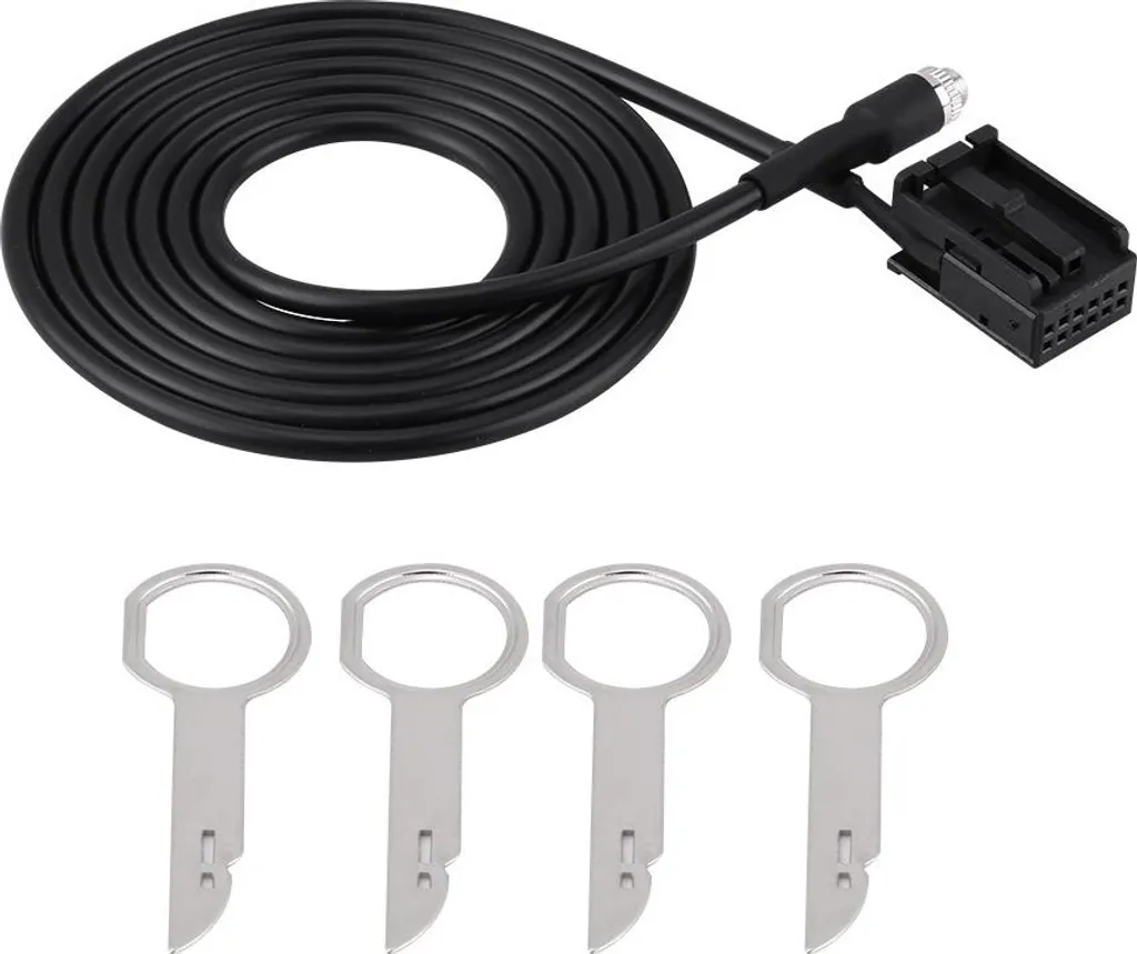 Cavo ausiliario per ingresso MP3, adattatore Udio, impermeabile in plastica + metallo, sostitutivo per trasferimento dati ad alta velocità, per Focus dal 2004 in poi