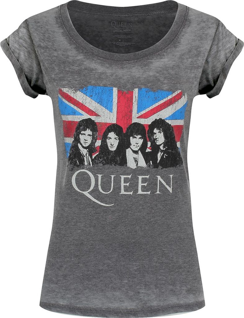 Queen - "Burnout" T-Shirt für Damen RO1609 (XXL) (Anthrazit)