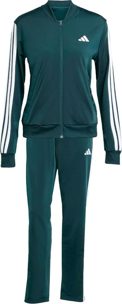 adidas Trainingsanzug für Damen im 3 Streifen Design, Farbe:Grün, Größe:XL