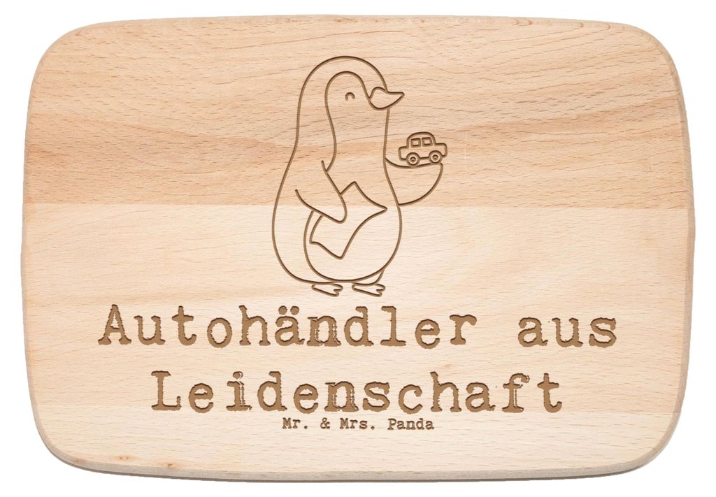 Mr. & Mrs. Panda Frühstücksbrettchen Autohändler Leidenschaft - Transparent - Geschenk, Schneidebrett, Spruch, Autohandel, Holzbrett, Holzbrettc...