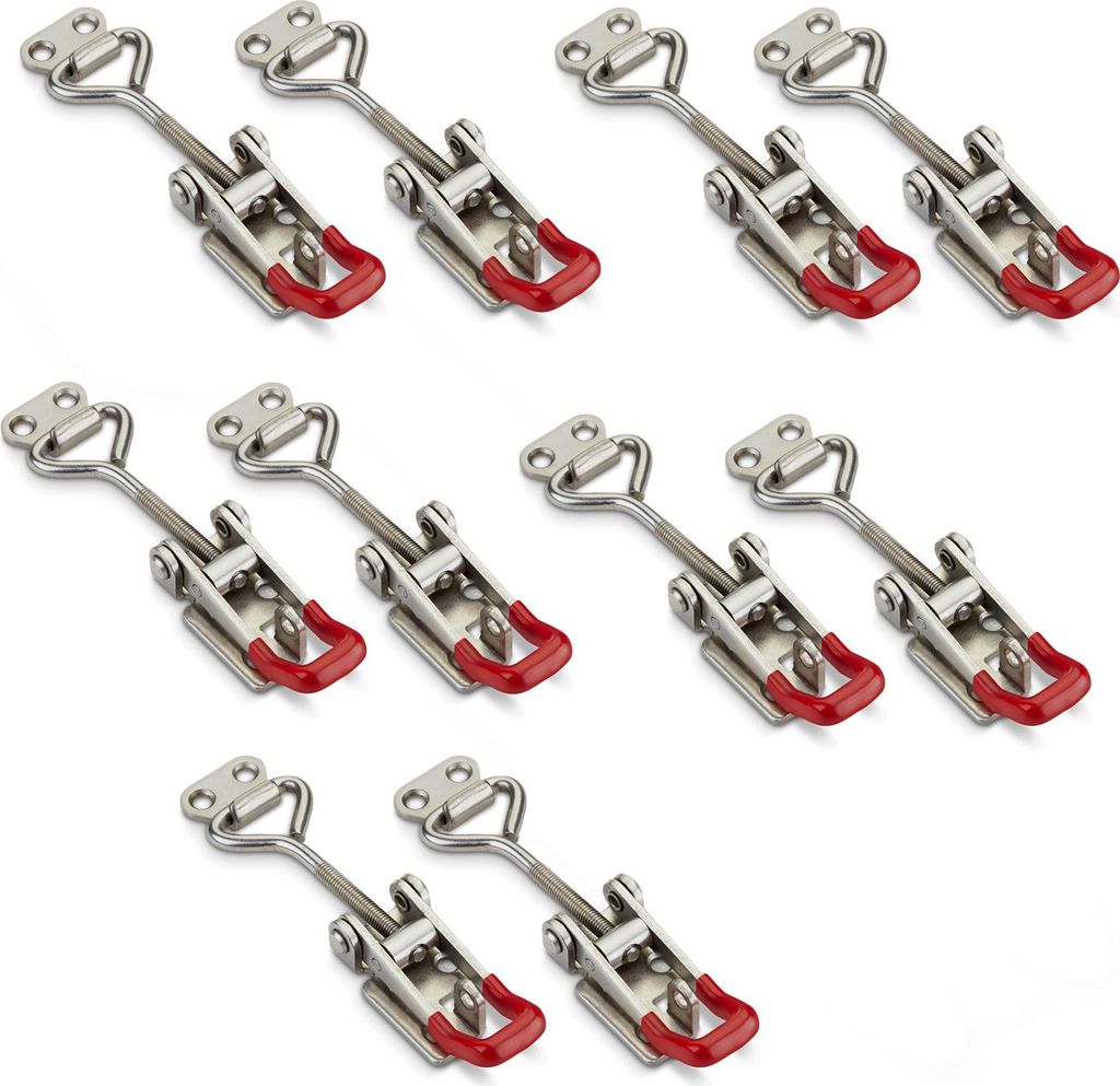 SOTECH 10er Set Spannverschluss M6 (Haltekraft 220 kg, abschließbar) Edelstahl SS304