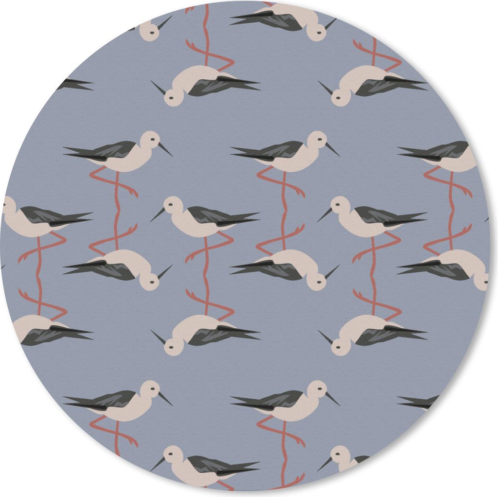 MuchoWow Mauspad Mousepad Vogel - Storch - Muster 30x30 cm - Mousepads - Maus Mat - Pad - Mausunterlage - Tischunterlage - Schreibtischmatten