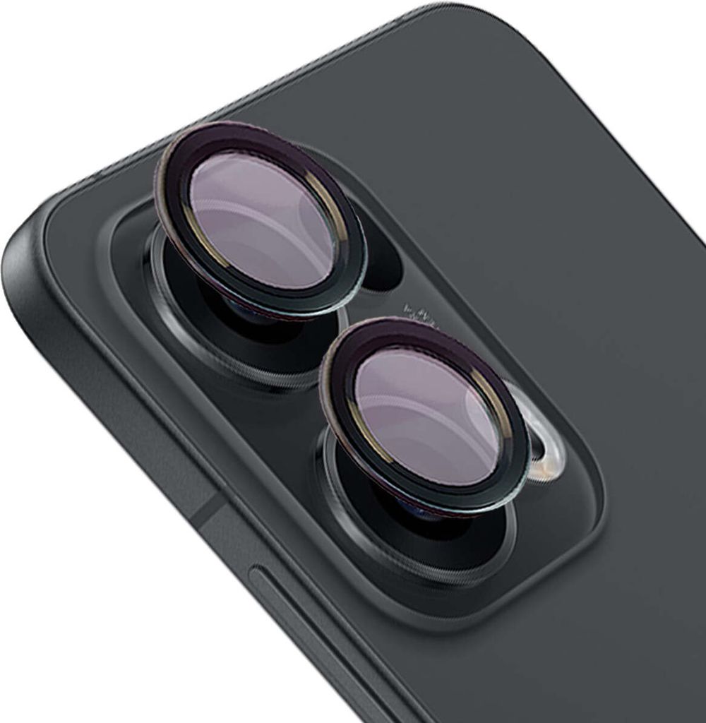 Szkło na aparat Bizon Glass Snap Lens do Oppo Reno13 Pro, 1 zestaw, czarna ramka