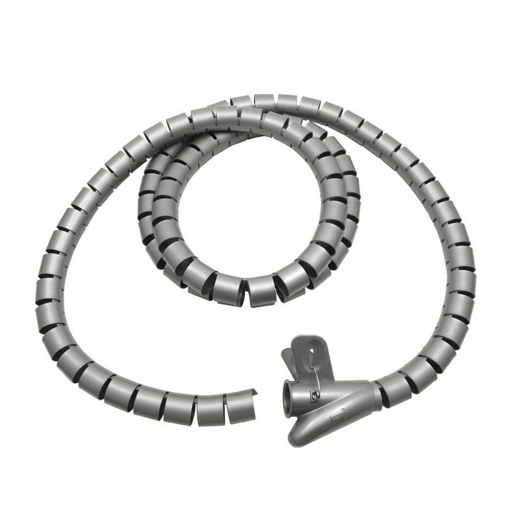 Flexible Kabelspirale Spiralband Schutzschlauch Kabelkanal & Clip | 2m x 25mm S