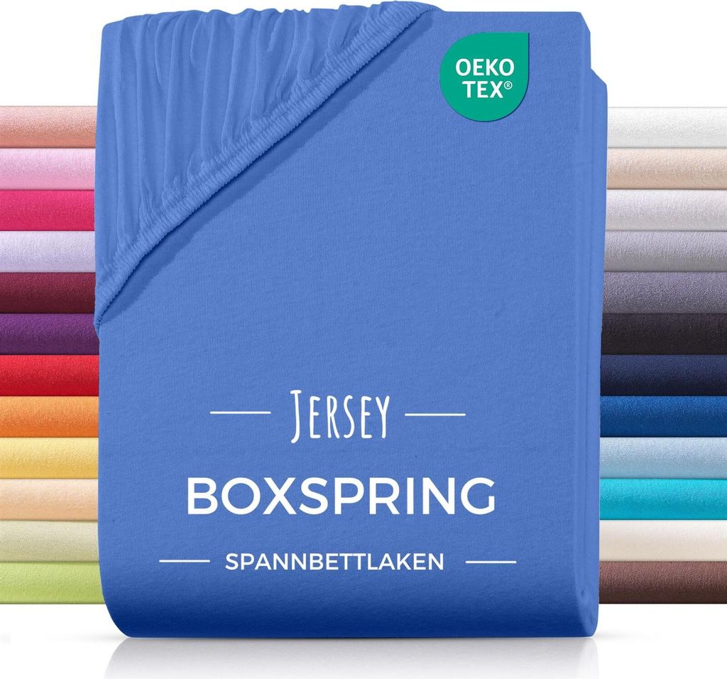 Jersey Boxspringbett Spannbettlaken 180x200 180x220 200x200 200x200 aus 100% Baumwolle