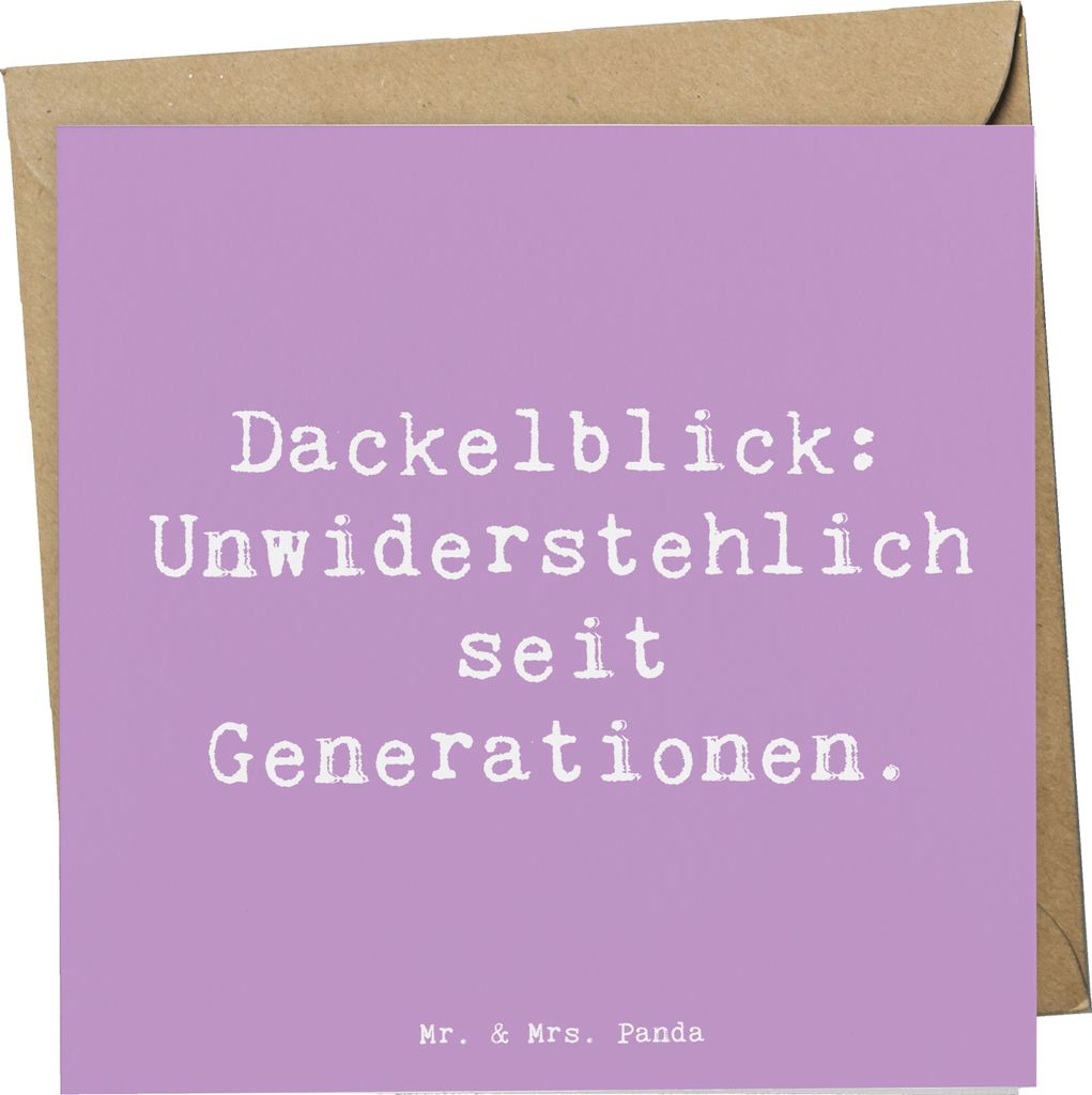 Mr. & Mrs. Panda Grußkarte Spruch Kurzhaardackel Dackelblick - Lavendeltraum - Geschenk, Glückwunschkarte, faltkarte, Hunderasse, Magie, Hunde, V...