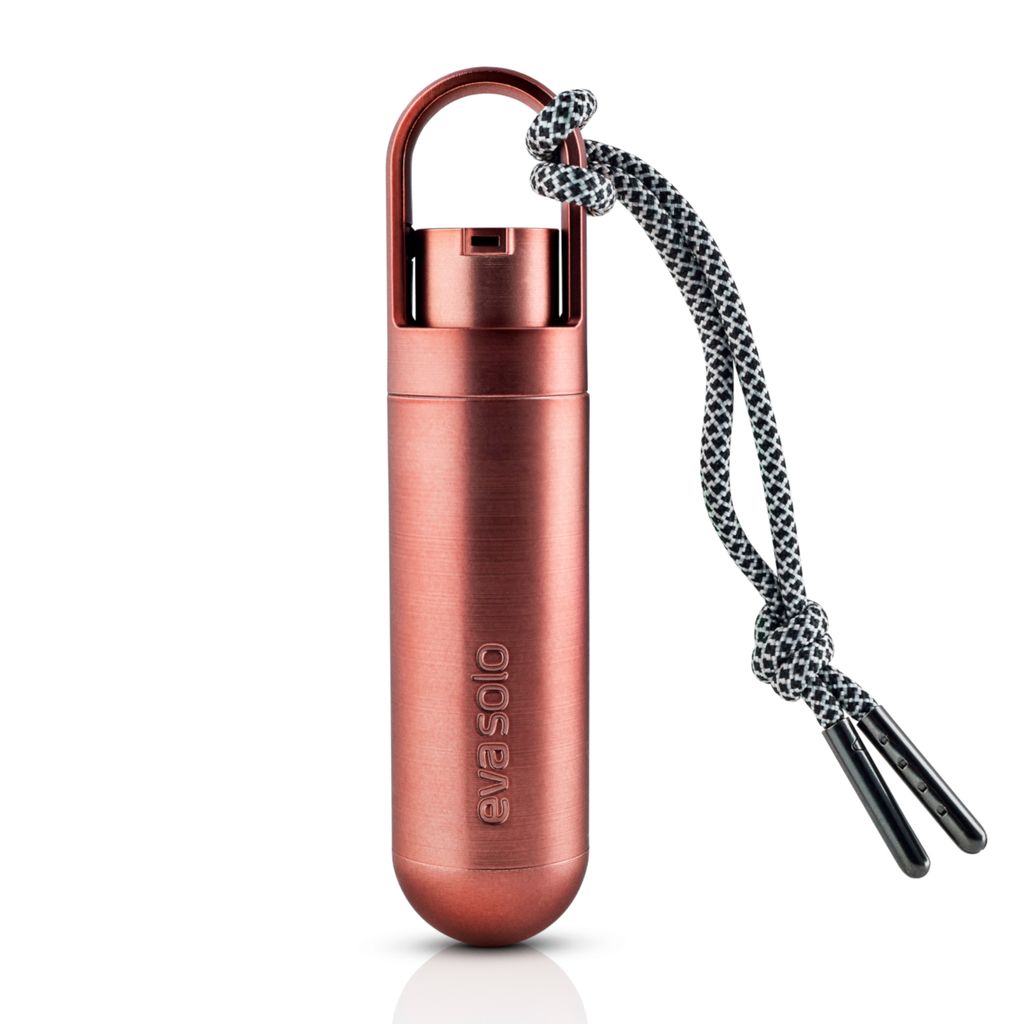 Eva Solo Minidispenser für Handdesinfektionsgel, Spender, Schlüsselanhänger, Kordel, Kunststoff, Bronze, 17 ml, 567902