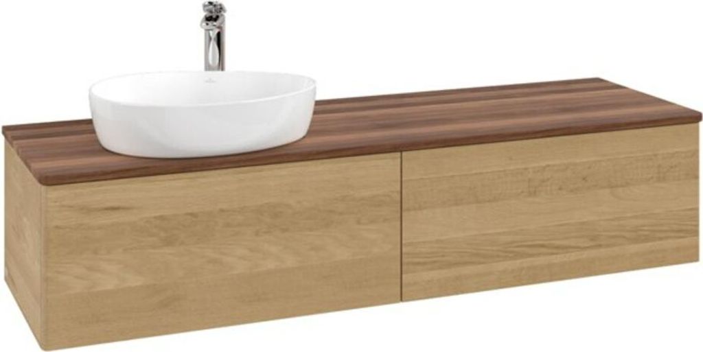 V&B Waschtischunterschrank ohne Frontstruktur Antao 160x50cm, HL, WBP-farbe w. wal, hon. Oa