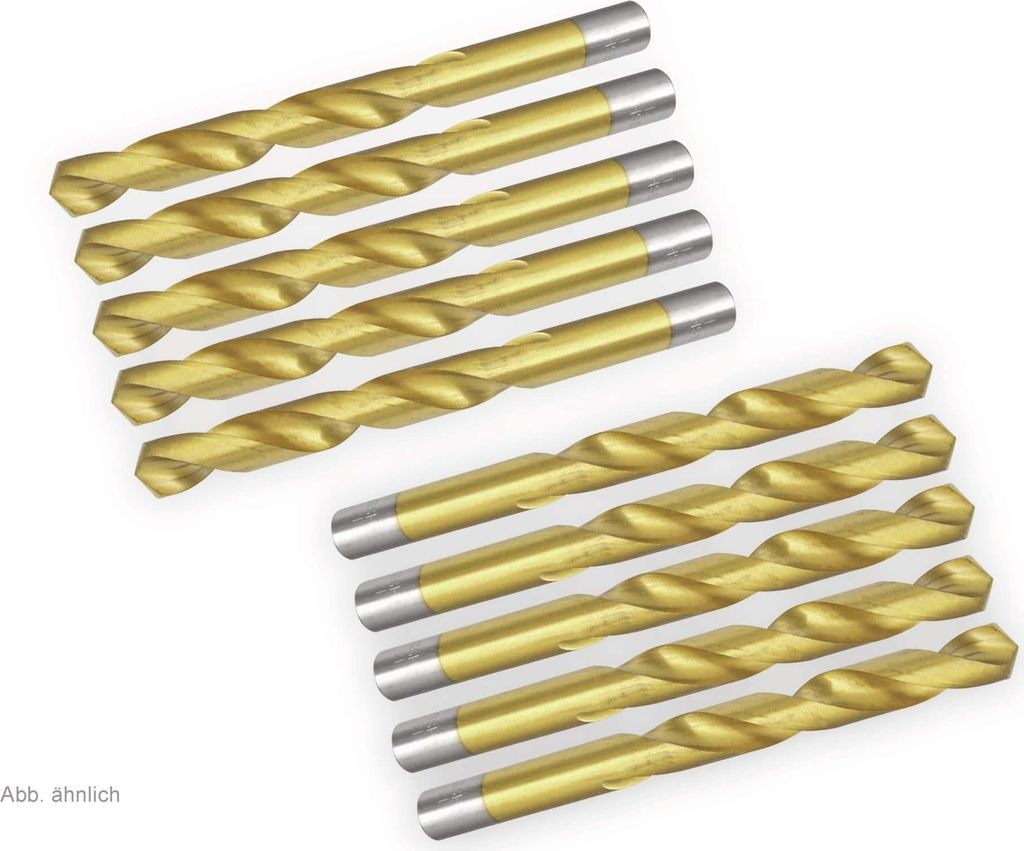HSS-Spiralbohrer, titaniumbeschichtet 0,50 mm - 10 Stück