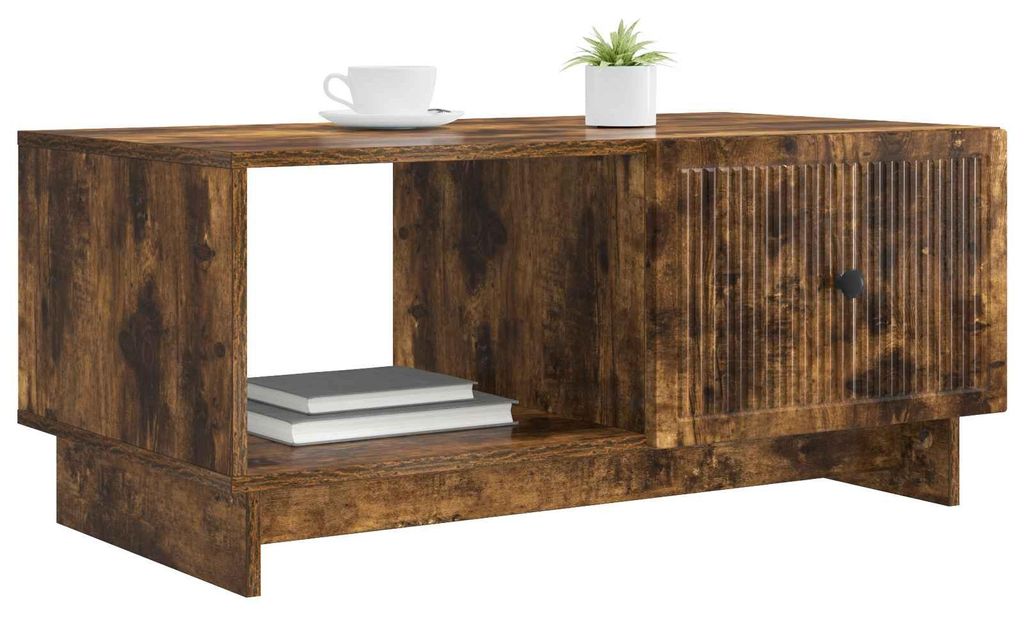 vidaXL Couchtisch Geräucherte Eiche 90 x 50 x 40 cm Holzwerkstoff