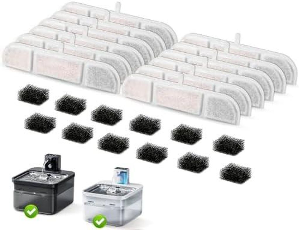 Katzenbrunnen Filter, 12 Stück Filter für Katzenbrunnen und Produktbild 
