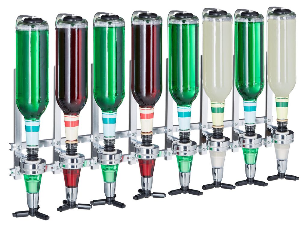 Relaxdays Barbutler Wand, dávkovač na 8 fliaš, Obrázok produktu 