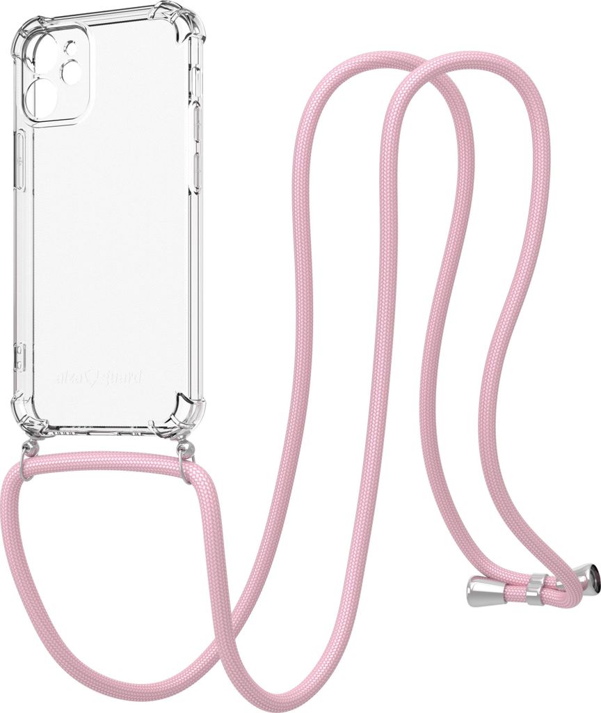AlzaGuard Luxe Lanyard Hülle für iPhone 12 Mini pink