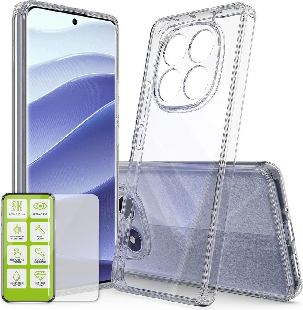 TPU Hülle + Schutzglas für Xiaomi Redmi Note 15 Pro 9H Glas Bundle Transparent