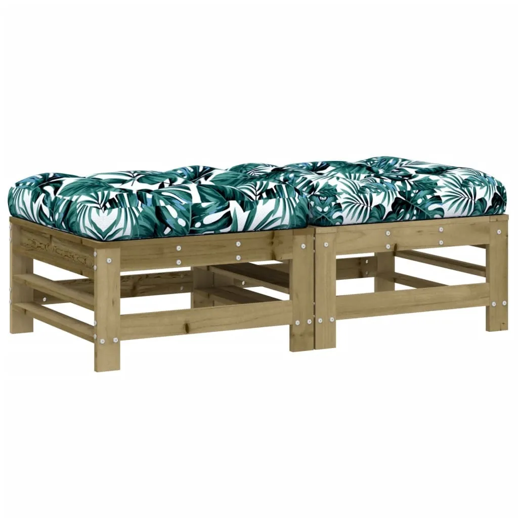 Migliori Sgabelli da Giardino in Legno - Set 2pz Pino Impregnato + Cuscino