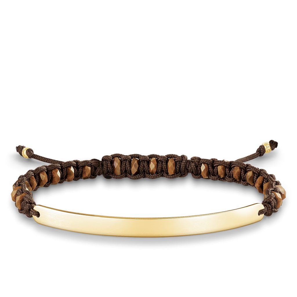 Thomas Sabo Damen Armband 925 Silber Braun/Gold LBA0056-894-2-L21v