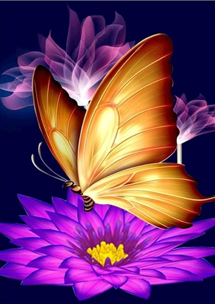 Diamond Painting Vollbild 30x40 mit runden Steinen