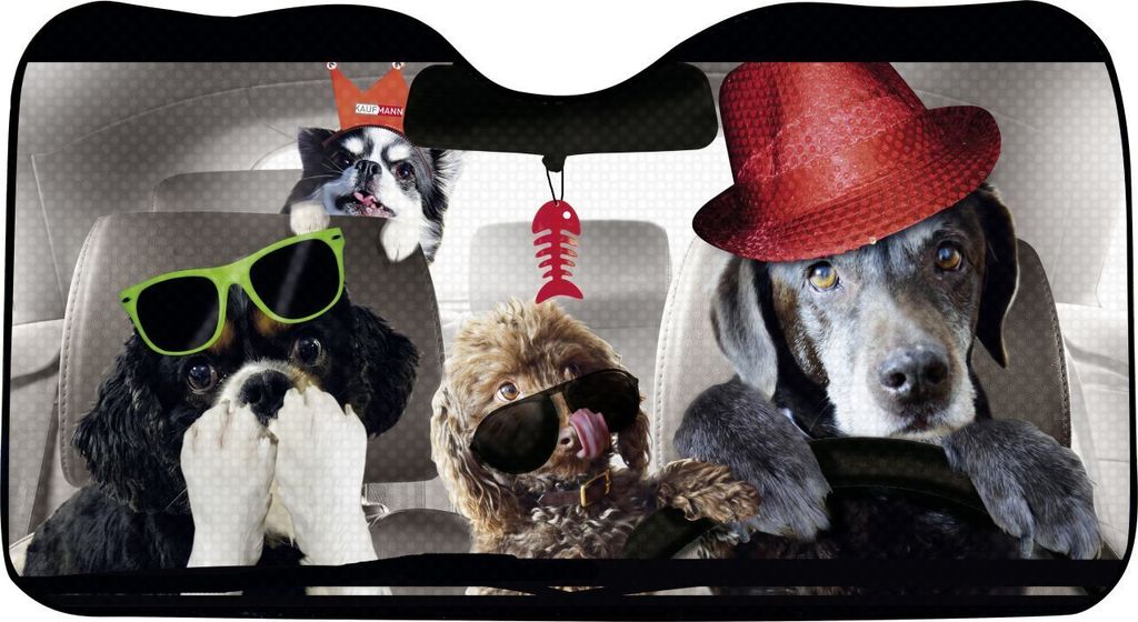 OKCars Frontscheibensonnenschutz Hund Produktbild 
