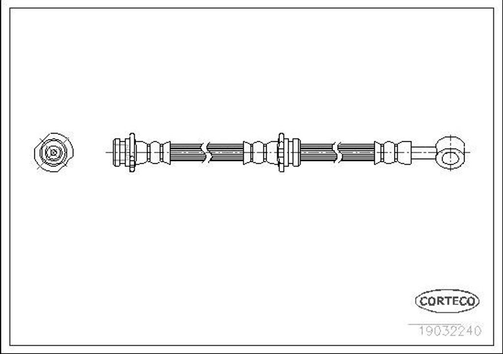 CORTECO 19032240 Bremsschlauch Hinten Rechts für NISSAN Produktbild 