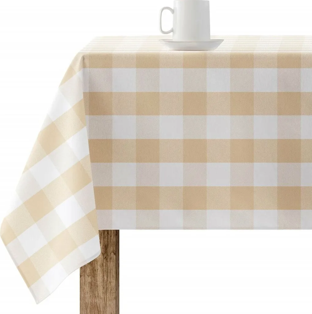 Nappe résinée anti-tâches Belum 0120-103 grise 140x140 cm pour table carrée