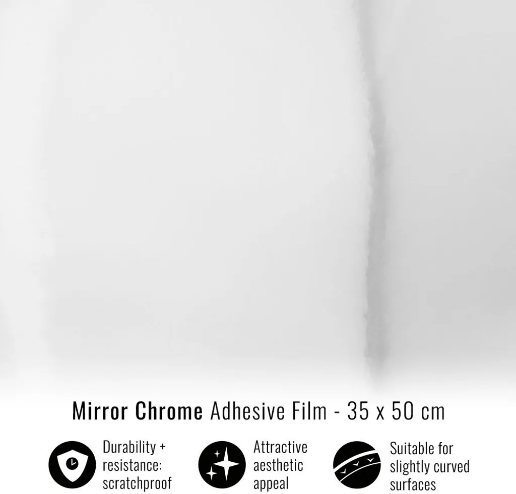 Decalcomania Cromo Specchiata 35 x 50 cm - Wrapping Premium per Dettagli Auto