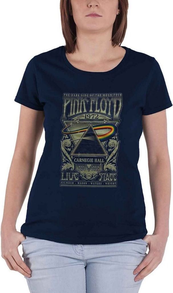 Pink Floyd - "Carnegie Hall" T-Shirt für Damen RO2755 (XL) (Marineblau)