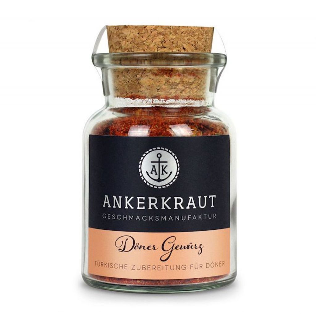 Ankerkraut Döner Gewürz Gewürzzubereitung Gewürzmischung Korkenglas 90 g