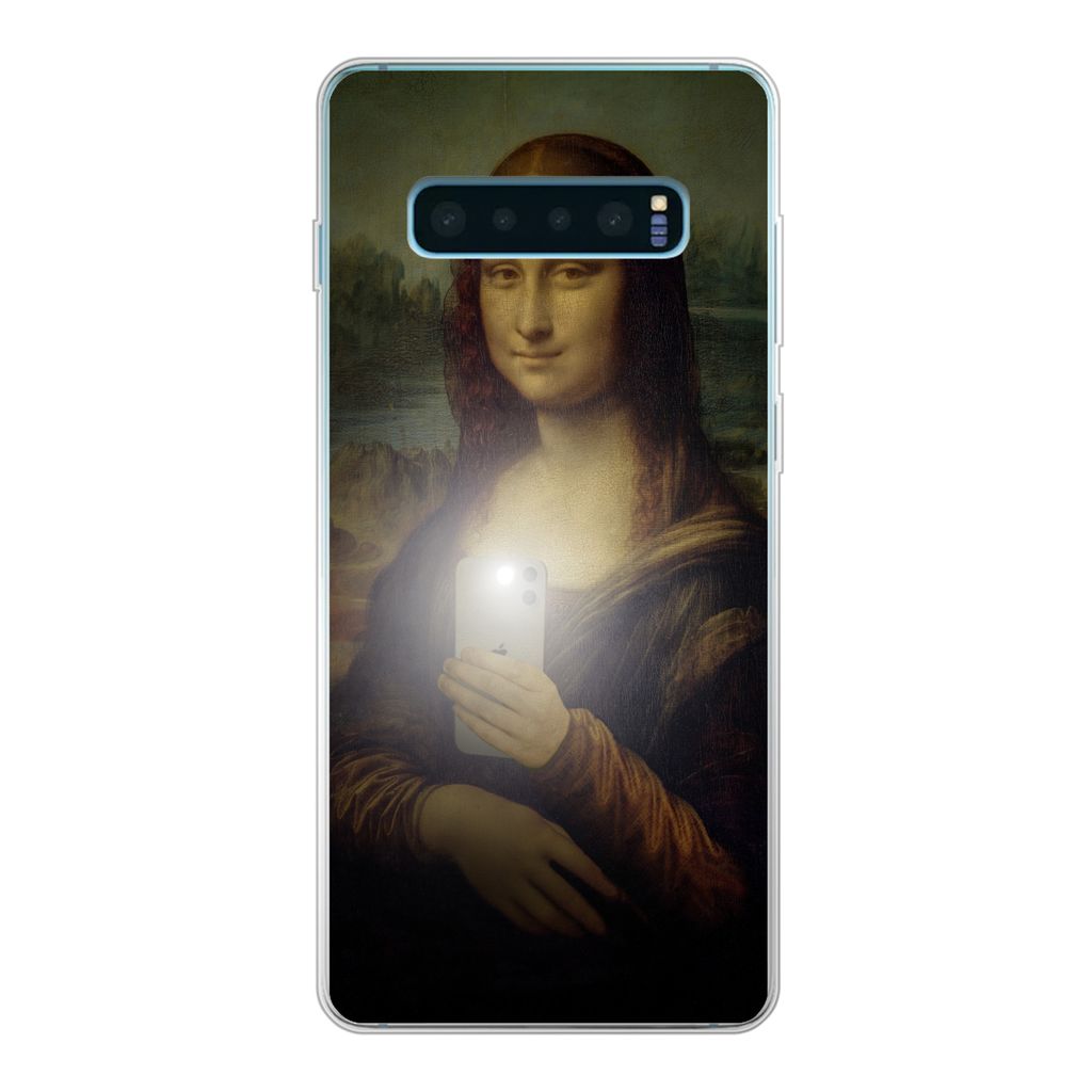 MuchoWow Handyhülle Schutzhülle Hülle für Samsung Galaxy S10 Plus Mona Lisa - Da Vinci - Telefon Silikon Softcase Handy Hülle - Schutzhülle