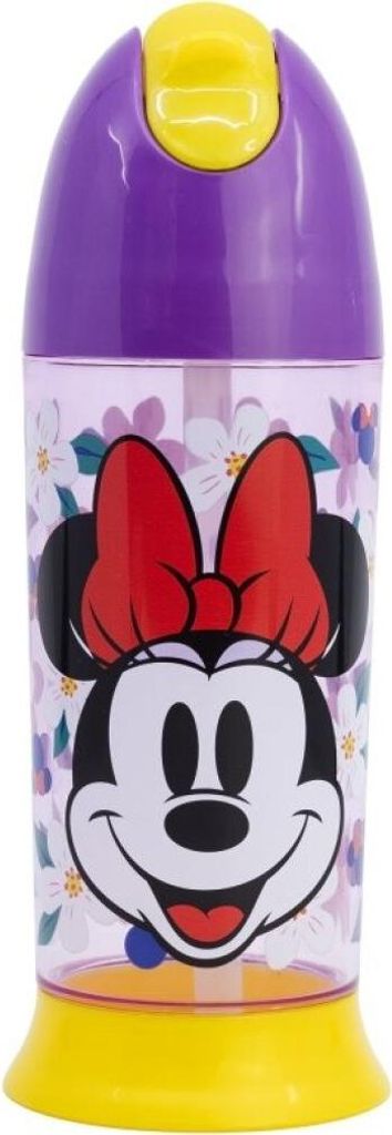 Minnie Mouse Design Kinder Trinkflasche 280 ml mit praktischem Strohhalm BPA-frei
