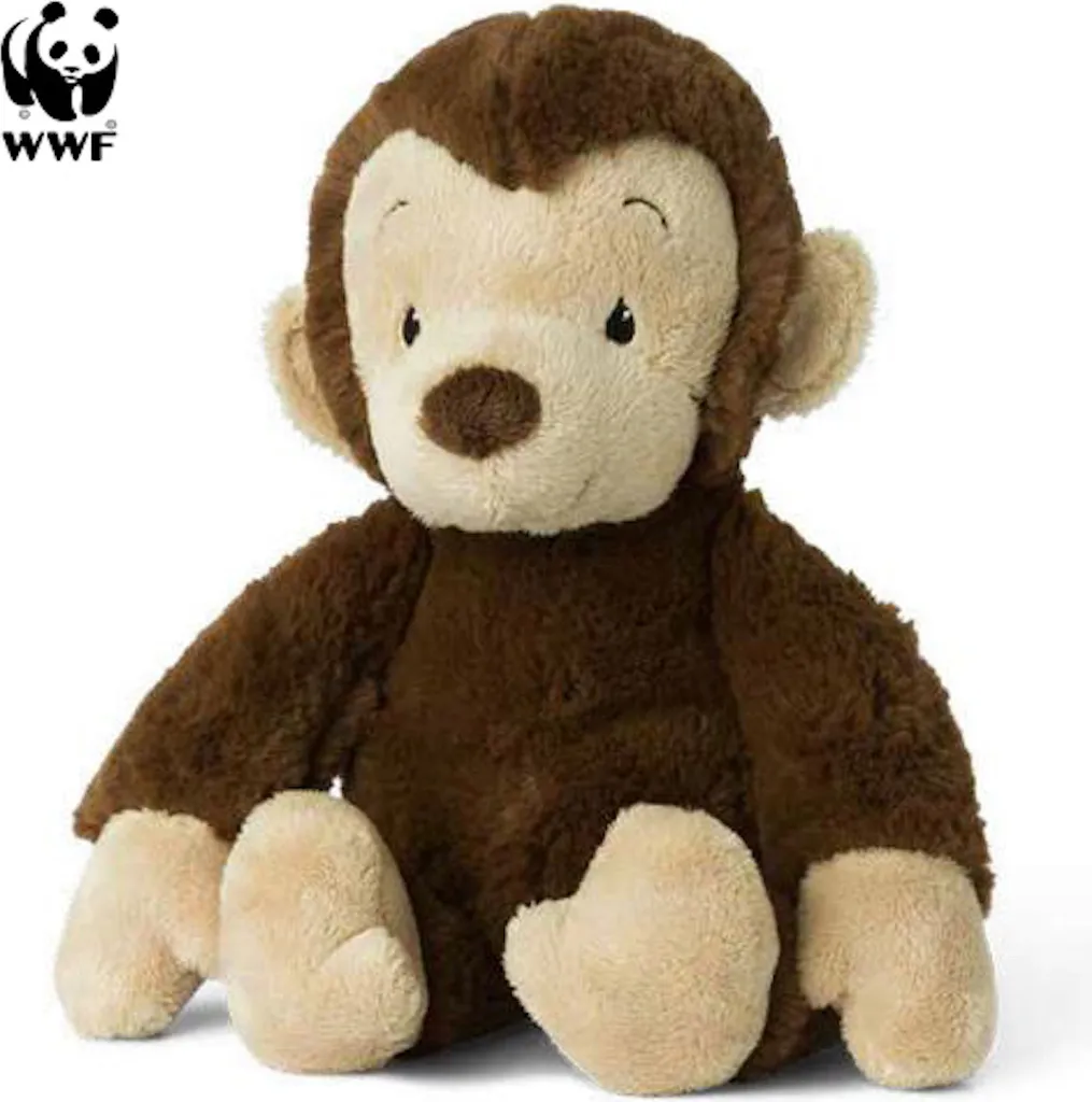 Doudou Singe en Peluche Marron 29cm WWF Cub Club pour Bébé et Enfant