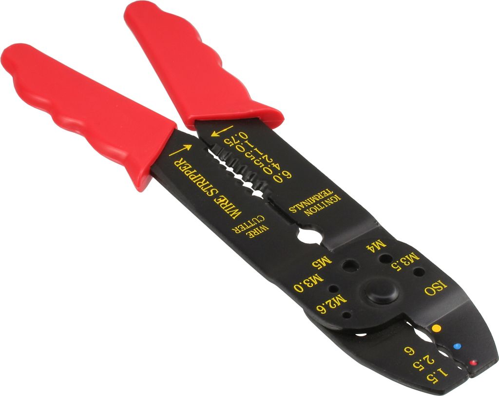 InLine Crimpzange für Kabelschuhe, 0,75-6mm