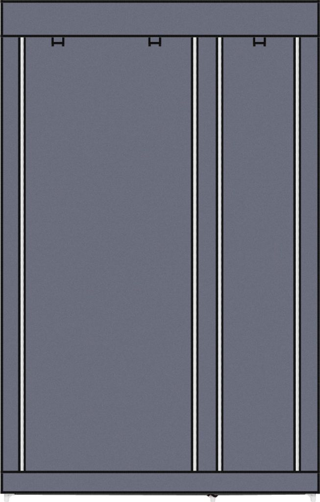FCH 107x45x170cm tragbare Garderobe Kleiderschrank mit Produktbild 7
