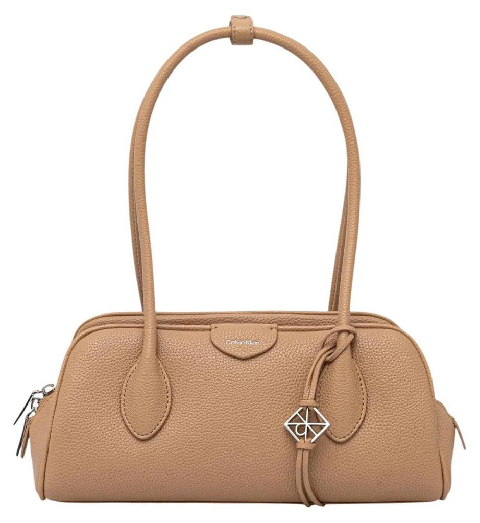 Calvin Klein EMBLEM TRIO PEBBLE SHOULDER BAG Damen Handtasche Beige : Größe - UNICA Größe: UNICA